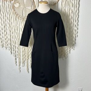 J. McLaughlin Little Black Dress Quarter Sleeve Size Small